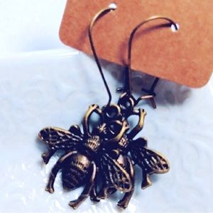 boho bee earrings w/french hooks jewelry gift
